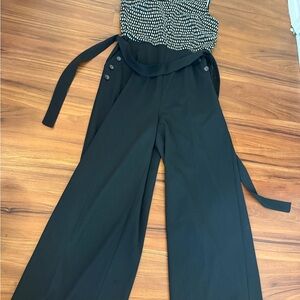 Apt. 9 Black Jumpsuit with Flowing Wide-Leg Design